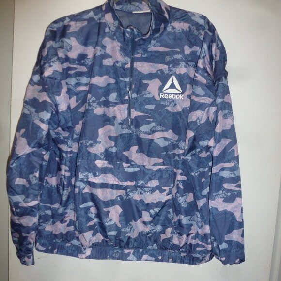 Reebok women’s half zip windbreaker pullover top with front pockets - Picture 2 of 9